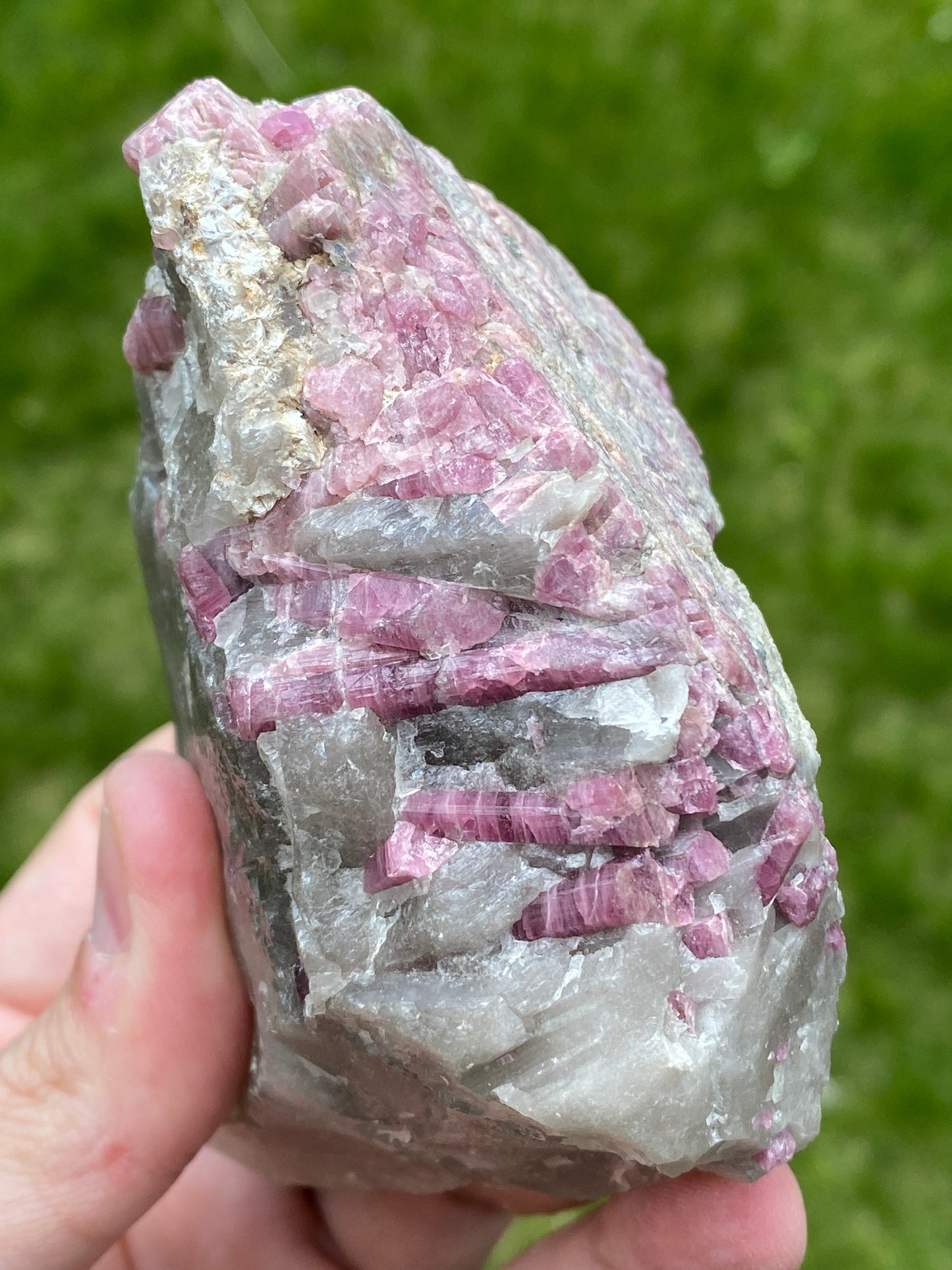 Pink Tourmaline in Quartz