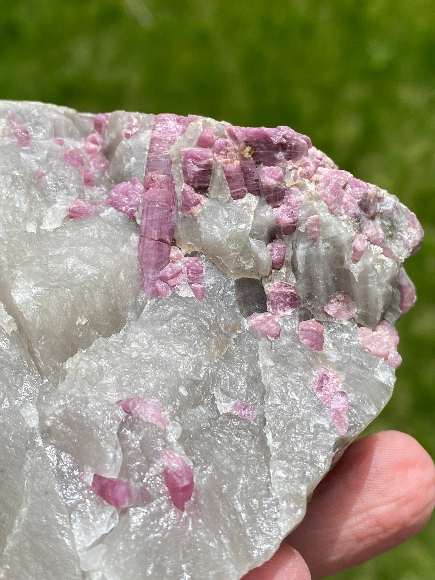 Pink Tourmaline in Quartz