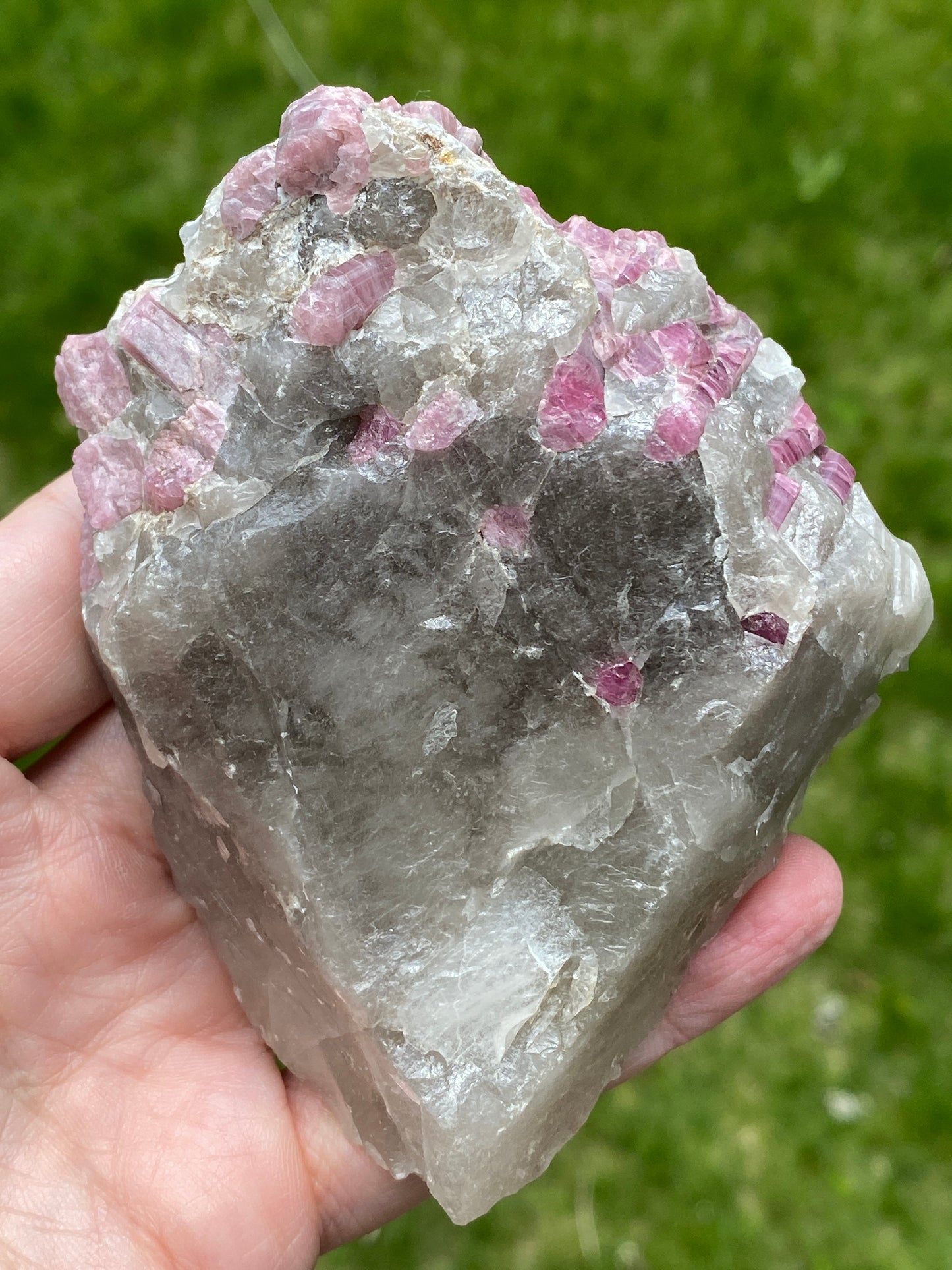 Pink Tourmaline in Quartz