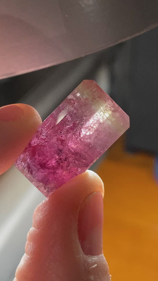 Pink/Yellow Tourmaline (Faceted)